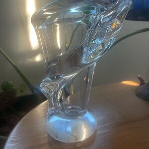 Vintage Vannesle Chatel - Crystal Vase - Art Glass